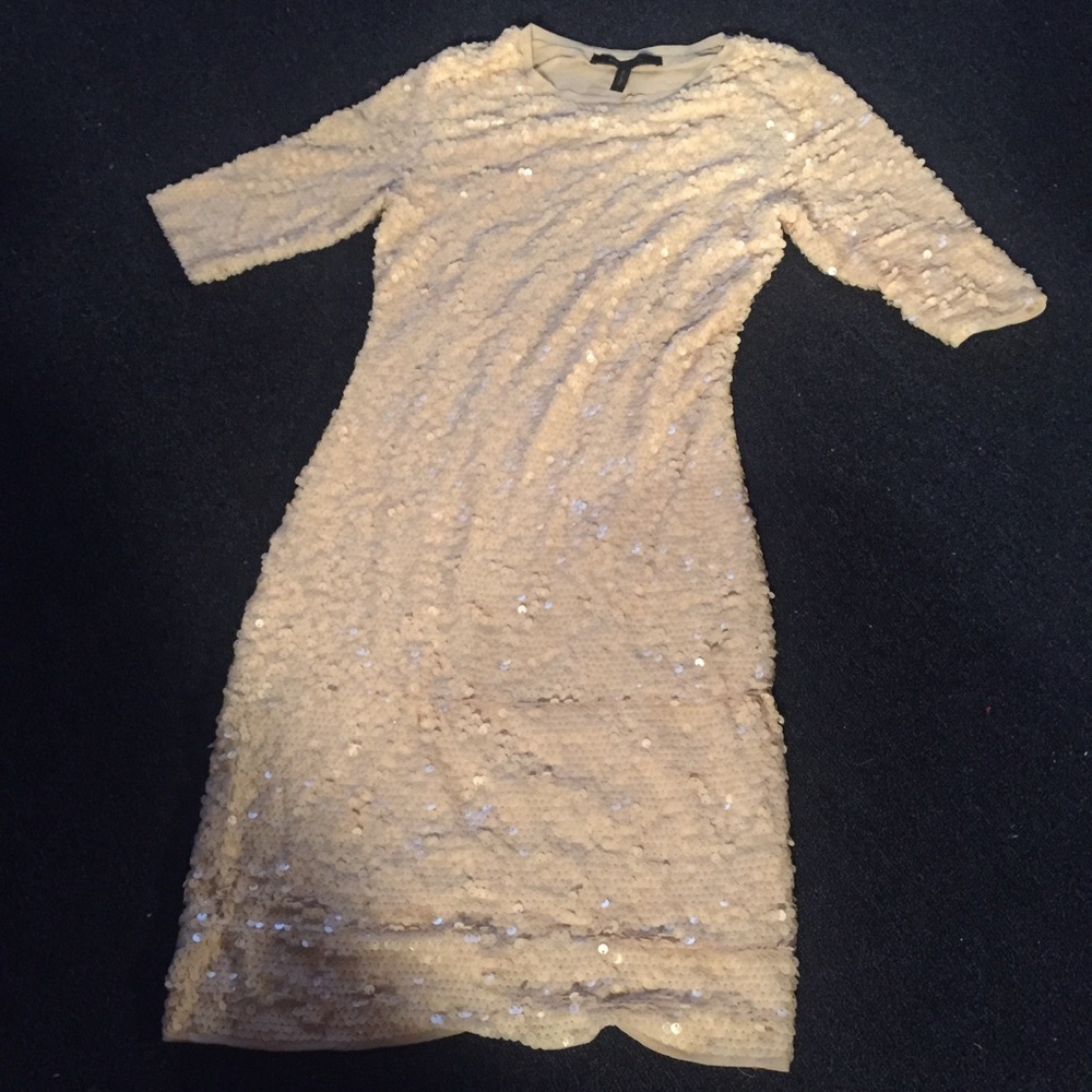 Nude Pink BCBG Maxazria sequined Dress 💕